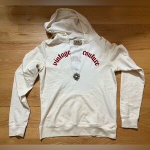 Juicy Couture RARE Y2K Vintage Couture Sweatshirt/Hoodie with Brooch💖